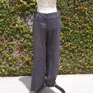 Dark Gray Wide Leg Dress Office Pants